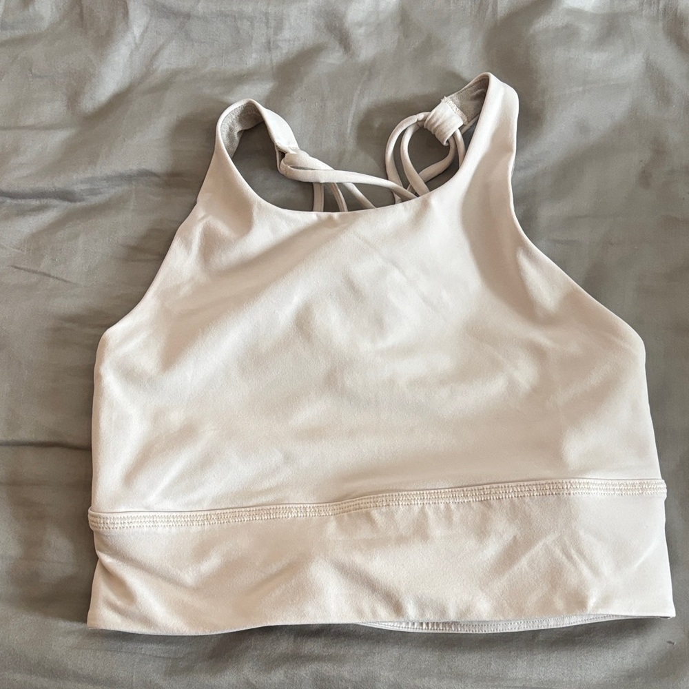 lululemon athletica Cream High-Neck Strappy Crop Top